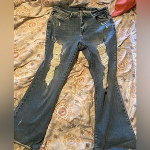Judy Blue plus size 22w distressed flares